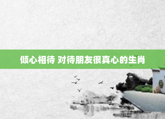 倾心相待 对待朋友很真心的生肖