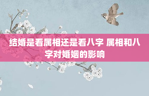 结婚是看属相还是看八字 属相和八字对婚姻的影响