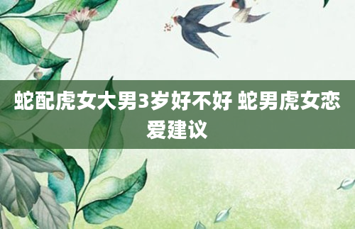 蛇配虎女大男3岁好不好 蛇男虎女恋爱建议