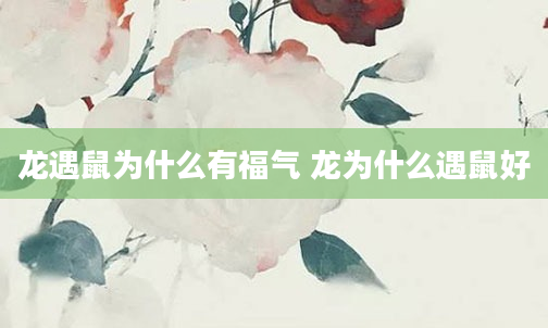 龙遇鼠为什么有福气 龙为什么遇鼠好