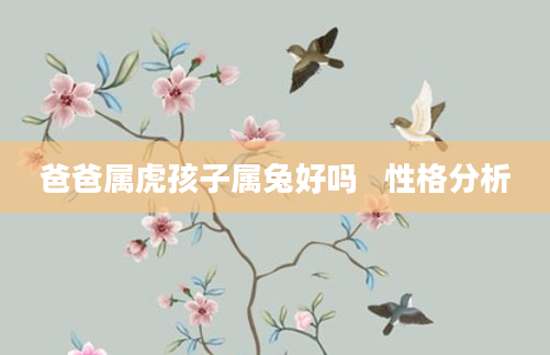 爸爸属虎孩子属兔好吗   性格分析