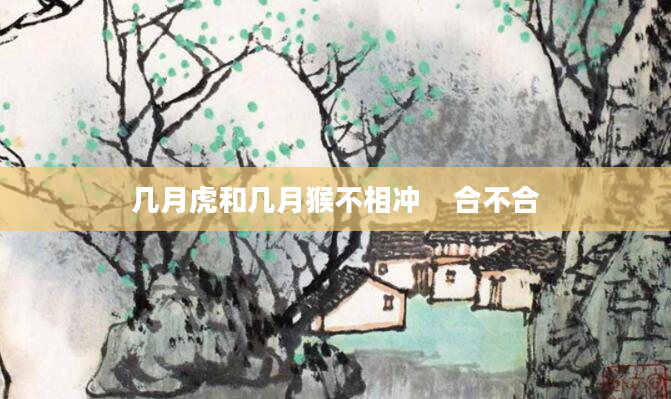 几月虎和几月猴不相冲 合不合