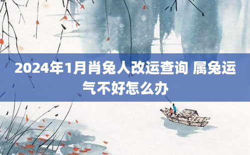 2024年1月肖兔人改运查询 属兔运气不好怎么办