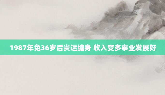 1987年兔36岁后贵运缠身 收入变多事业发展好