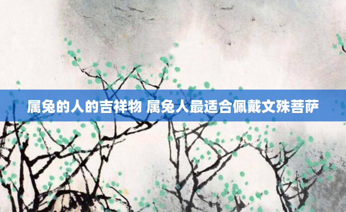 属兔的人的吉祥物 属兔人最适合佩戴文殊菩萨