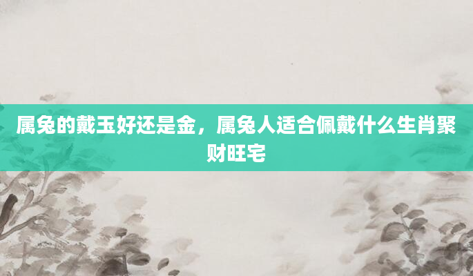 属兔的戴玉好还是金，属兔人适合佩戴什么生肖聚财旺宅
