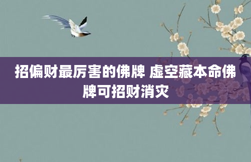招偏财最厉害的佛牌 虚空藏本命佛牌可招财消灾