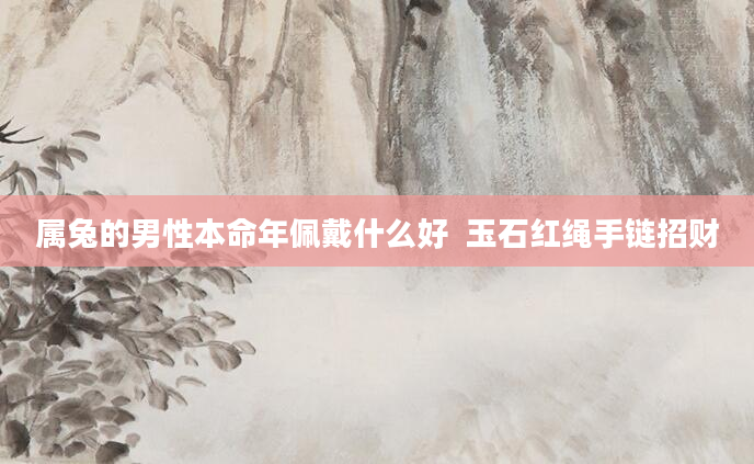 属兔的男性本命年佩戴什么好  玉石红绳手链招财