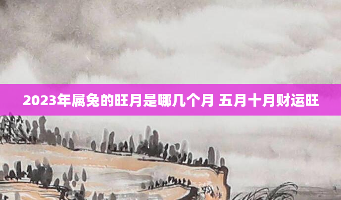 2023年属兔的旺月是哪几个月 五月十月财运旺