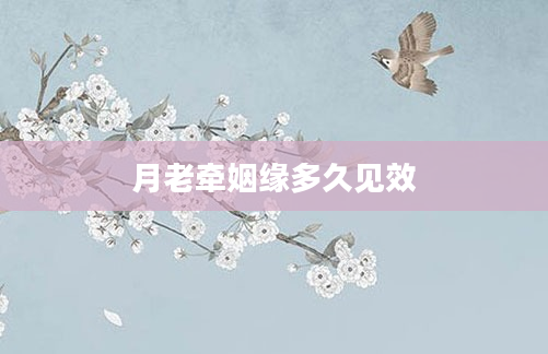 月老牵姻缘多久见效
