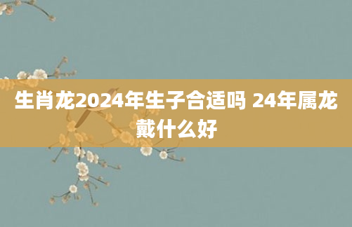 生肖龙2024年生子合适吗 24年属龙戴什么好