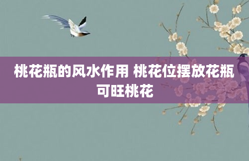 桃花瓶的风水作用 桃花位摆放花瓶可旺桃花