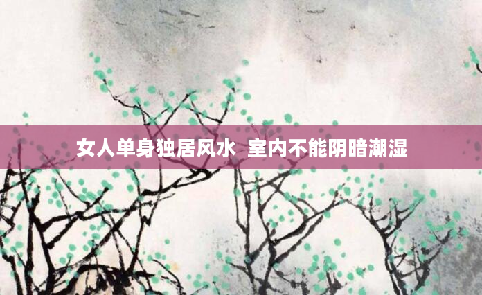女人单身独居风水  室内不能阴暗潮湿