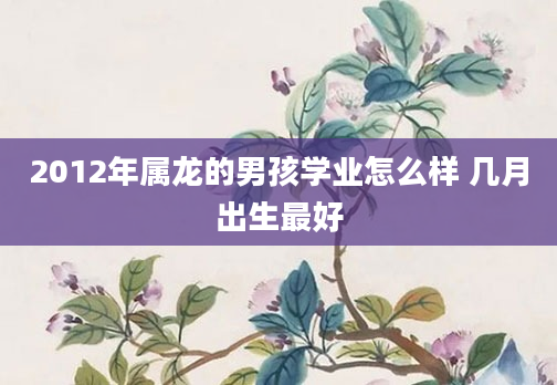2012年属龙的男孩学业怎么样 几月出生最好