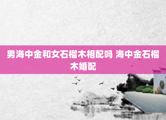 男海中金和女石榴木相配吗 海中金石榴木婚配