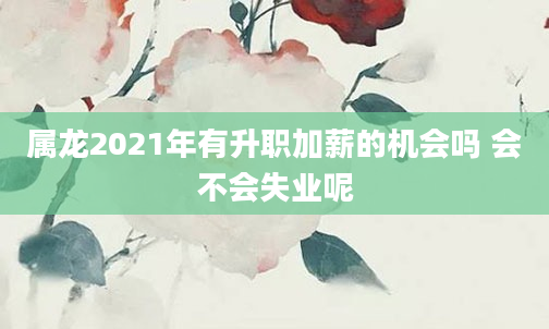 属龙2021年有升职加薪的机会吗 会不会失业呢