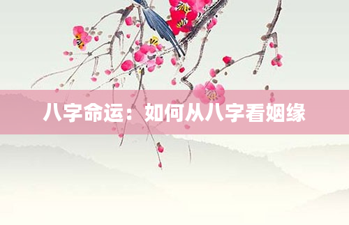 八字命运：如何从八字看姻缘