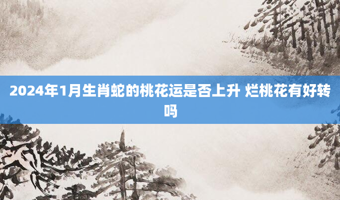 2024年1月生肖蛇的桃花运是否上升 烂桃花有好转吗