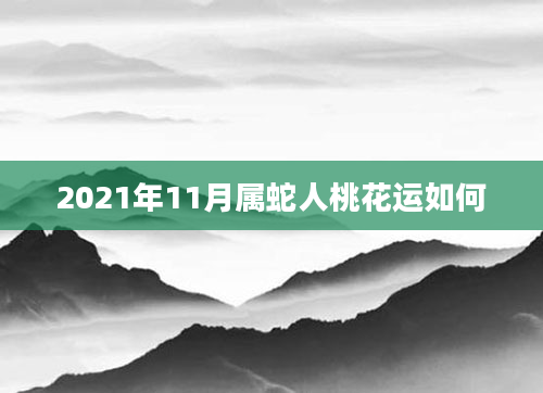 2021年11月属蛇人桃花运如何