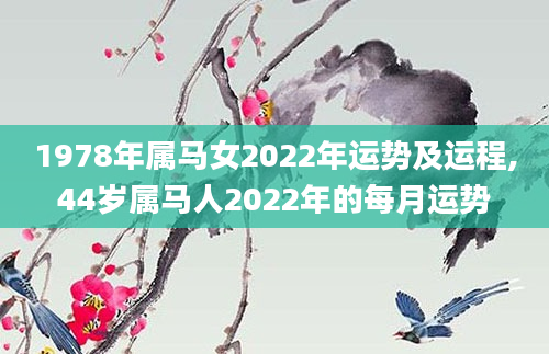 1978年属马女2022年运势及运程,44岁属马人2022年的每月运势