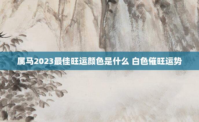属马2023最佳旺运颜色是什么 白色催旺运势