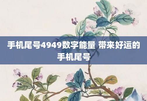 手机尾号4949数字能量 带来好运的手机尾号