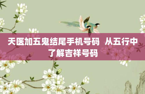 天医加五鬼结尾手机号码  从五行中了解吉祥号码
