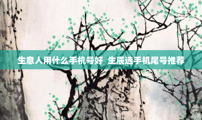 生意人用什么手机号好  生辰选手机尾号推荐
