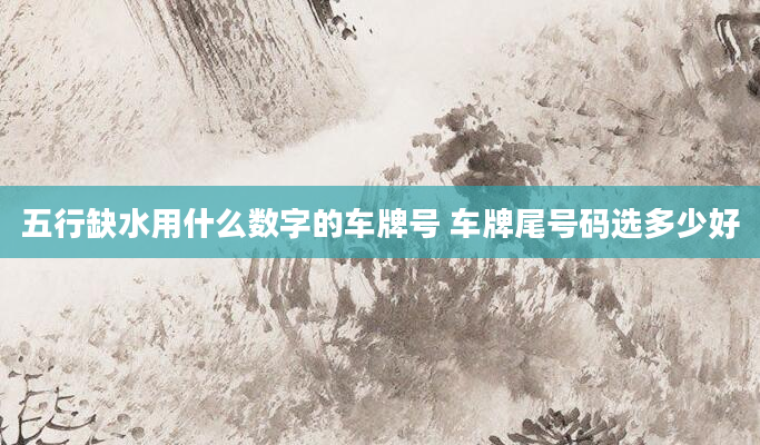 五行缺水用什么数字的车牌号 车牌尾号码选多少好