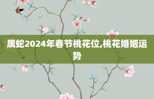 属蛇2024年春节桃花位,桃花婚姻运势
