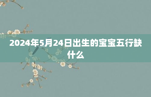 2024年5月24日出生的宝宝五行缺什么