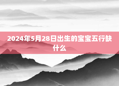 2024年5月28日出生的宝宝五行缺什么