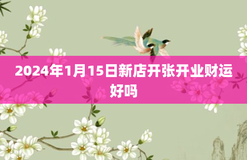 2024年1月15日新店开张开业财运好吗