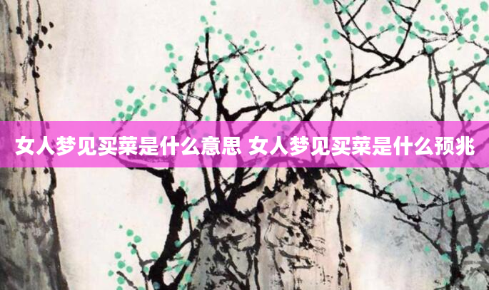女人梦见买菜是什么意思 女人梦见买菜是什么预兆