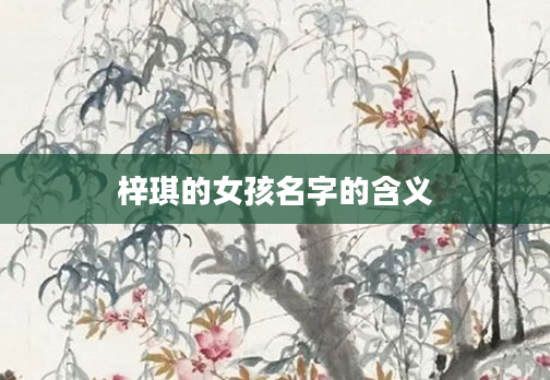 梓琪的女孩名字的含义