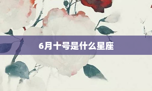 6月十号是什么星座