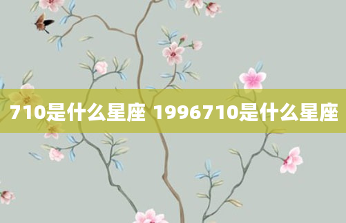 710是什么星座 1996710是什么星座
