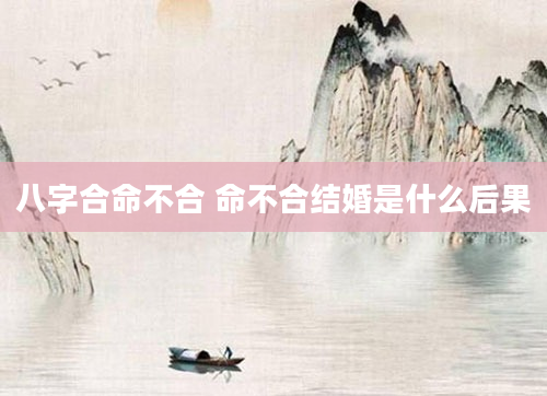 八字合命不合 命不合结婚是什么后果