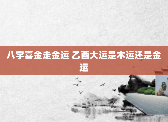 八字喜金走金运 乙酉大运是木运还是金运