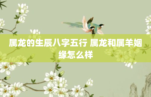 属龙的生辰八字五行 属龙和属羊姻缘怎么样