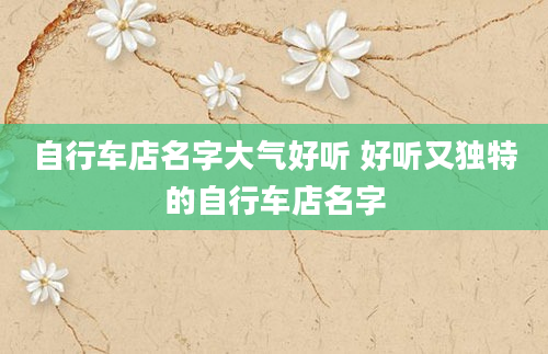 自行车店名字大气好听 好听又独特的自行车店名字