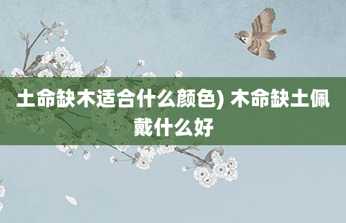 土命缺木适合什么颜色) 木命缺土佩戴什么好