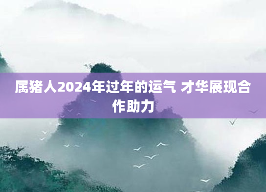 属猪人2024年过年的运气 才华展现合作助力