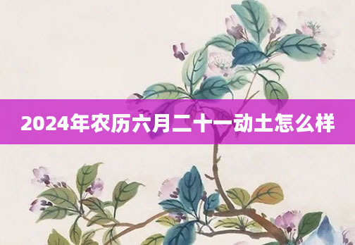 2024年农历六月二十一动土怎么样