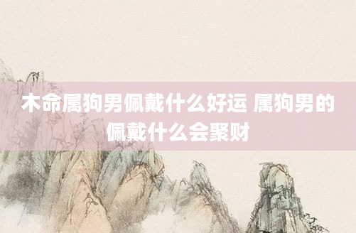 木命属狗男佩戴什么好运 属狗男的佩戴什么会聚财
