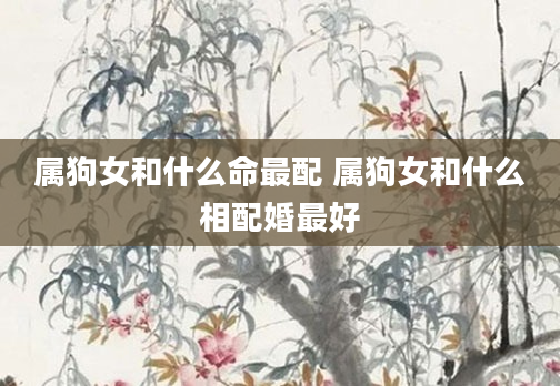属狗女和什么命最配 属狗女和什么相配婚最好