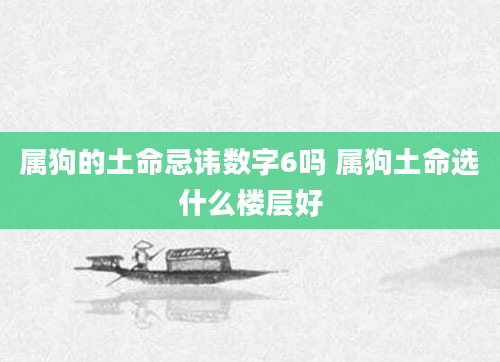 属狗的土命忌讳数字6吗 属狗土命选什么楼层好
