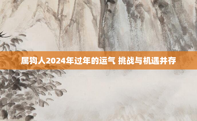 属狗人2024年过年的运气 挑战与机遇并存