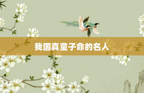 我国真童子命的名人