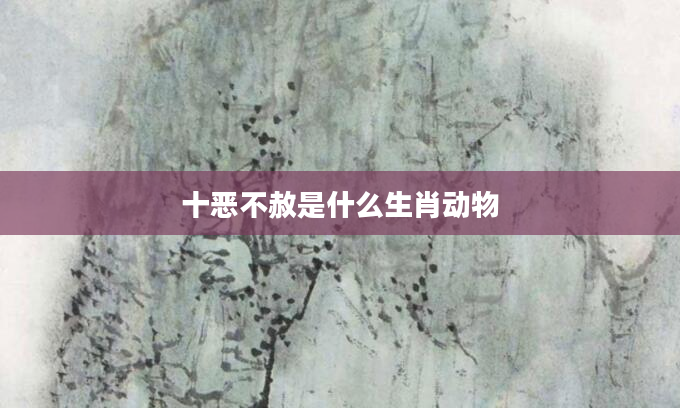 十恶不赦是什么生肖动物